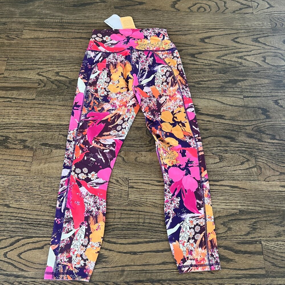 Fabletics High-Waisted Powerhold C Legging, Bright Floral Size XS NWT $ 69